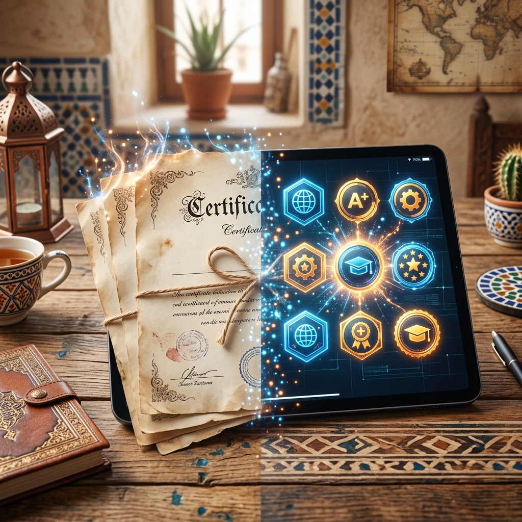 Paper certificates transforming to digital badges